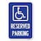 Signmission Reserved Parking Handicapped SymbolBlue Heavy-Gauge Aluminum Sign, 12" x 18", A-1218-23158 A-1218-23158 - alternate 1